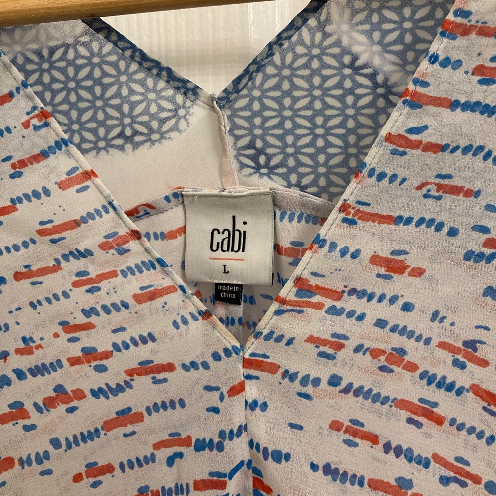 CAbi V- neck blouse- flowy kimono style blouse